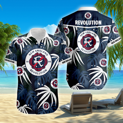 ENDING TODAY - NEW CUSTOMIZED MLS13 NER NEW ENGLAND REVOLUTION UNISEX HAWAIIAN SHIRT