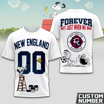 ENDING TODAY - NEW CUSTOMIZED MLS13 NER NEW ENGLAND REVOLUTION x SNOOPY HOODIE, T-SHIRTS, ZIP HOODIE, SWEATSHIRTS & POLO
