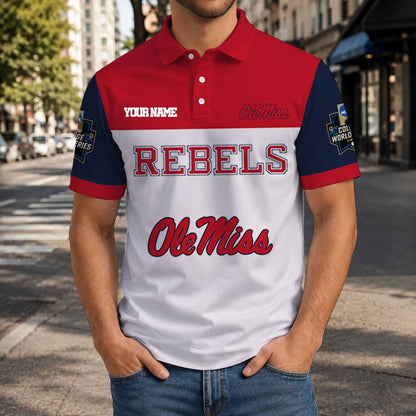 LIMITED EDITION - NEW CUSTOMIZED NCAA CWS13 OMR OLE MISS REBELS T-SHIRT, POLO SHIRT, ZIP POLO SHIRT, SWEATSHIRT, HOODIE & ZIP HOODIE