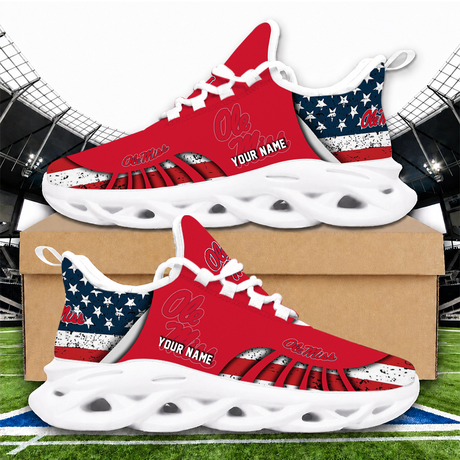 [FAN FAVORITE] NEW CUSTOMIZED NCAA CWS13 OMR OLE MISS REBELS UNISEX CLUNKY SNEAKERS