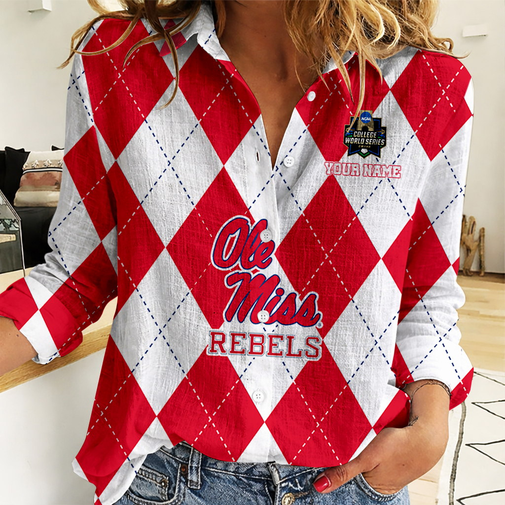 LIMITED DROP - NEW CUSTOMIZED | NCAA CWS13 OMR OM REBELS WOMEN CASUAL SHIRT FOR FAN