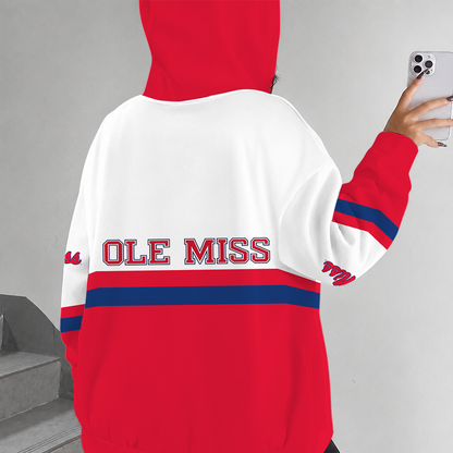 [FAN FAVORITE] NEW CUSTOMIZED NCAA CWS13 OMR OLE MISS REBELS ZIP HOODIE