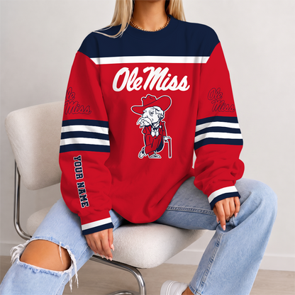 [FAN FAVORITE] NEW CUSTOMIZED NCAA CWS13 OMR OLE MISS REBELS UNISEX SWEATSHIRT
