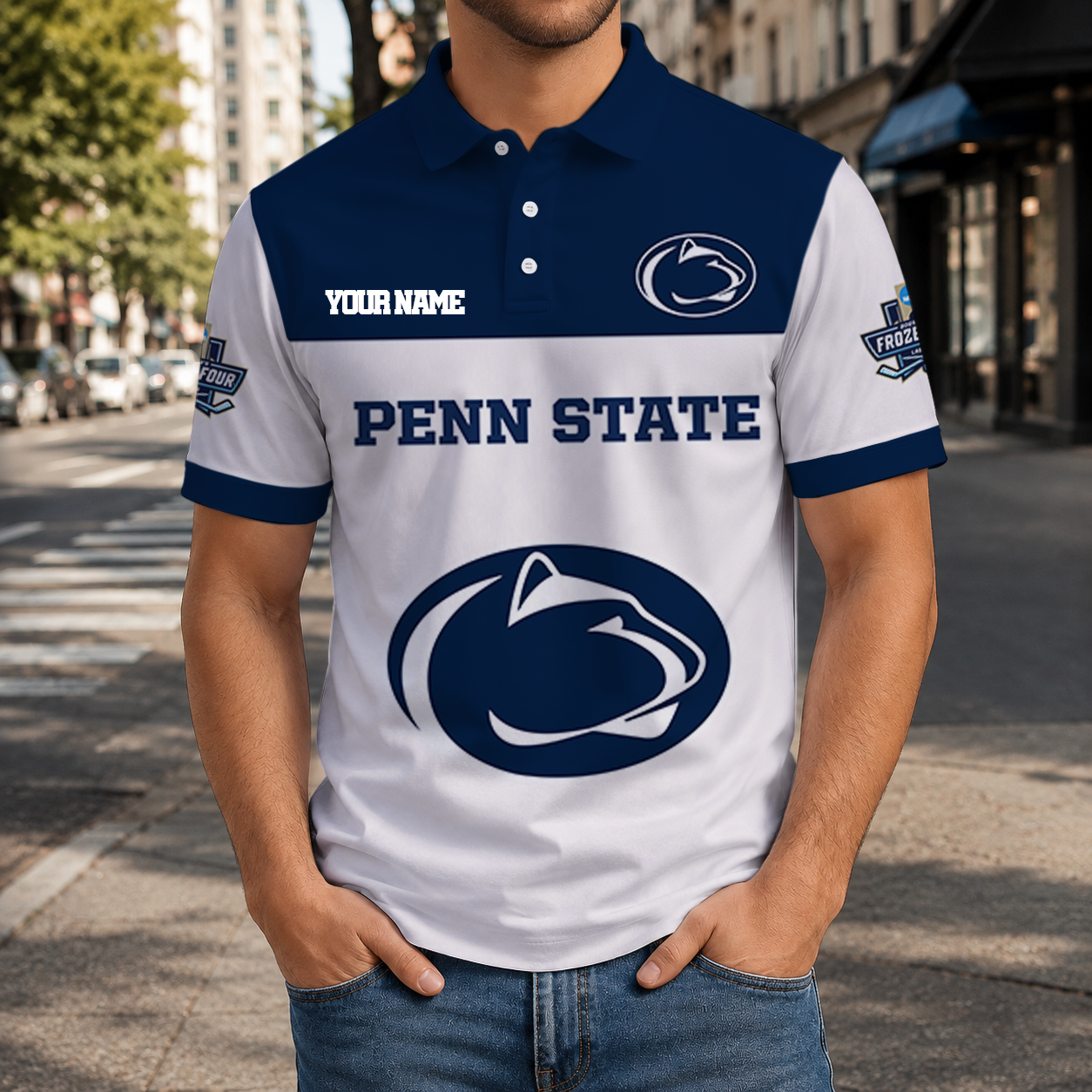 EXCLUSIVE EDITION - NEW CUSTOMIZED NCAA MFF13 PNL PENN STATE NITTANY LIONS POLO SHIRT, ZIP POLO SHIRT & T-SHIRTS