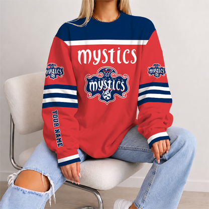 [FAN FAVORITE] NEW CUSTOMIZED WNBA13 WSM WASHINGTON MYSTICS UNISEX SWEATSHIRT