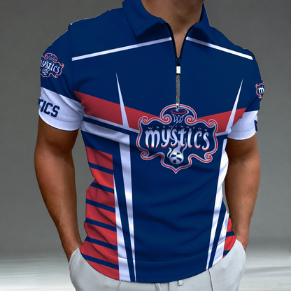 [FAN FAVORITE] NEW CUSTOMIZED WNBA13 WSM WASHINGTON MYSTICS POLO SHIRT