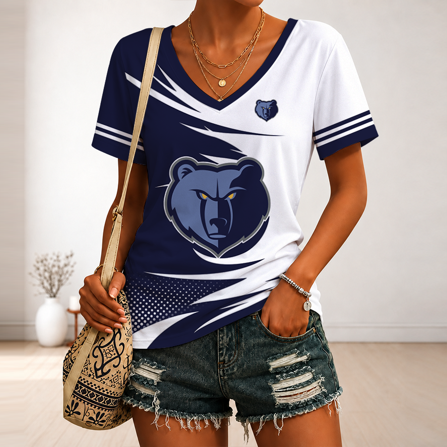 LIMITED EDITION - NEW CUSTOMIZED NBA13 MGR MEMPHIS GRIZZLIES V-NECK FEMALE SHIRT