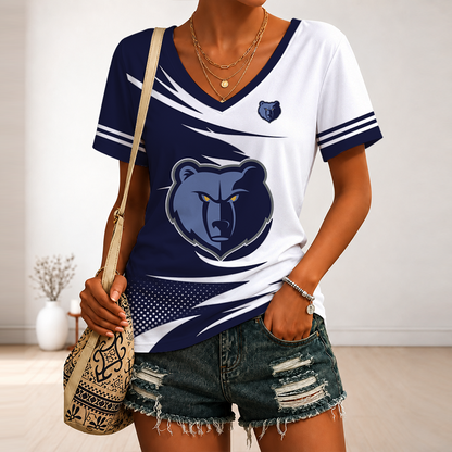 LIMITED EDITION - NEW CUSTOMIZED NBA13 MGR MEMPHIS GRIZZLIES V-NECK FEMALE SHIRT