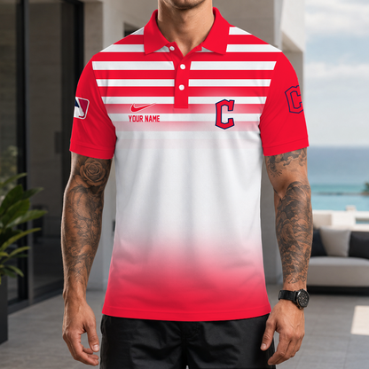 [FLASH SALE] NEW CUSTOMIZED MLB13 CGS CLEVELAND GUARDIANS POLO SHIRT