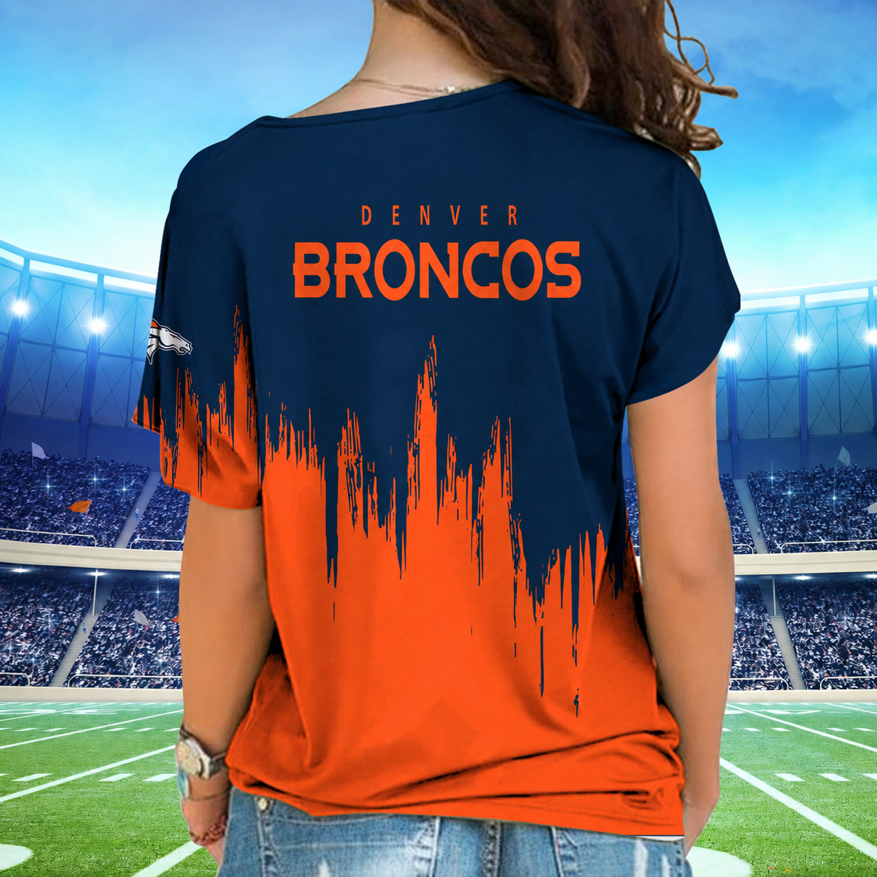 [SPECIAL OFFER] NEW CUSTOMIZED NFL13 DVB DENVER BRONCOS SHOULDER SHIRT