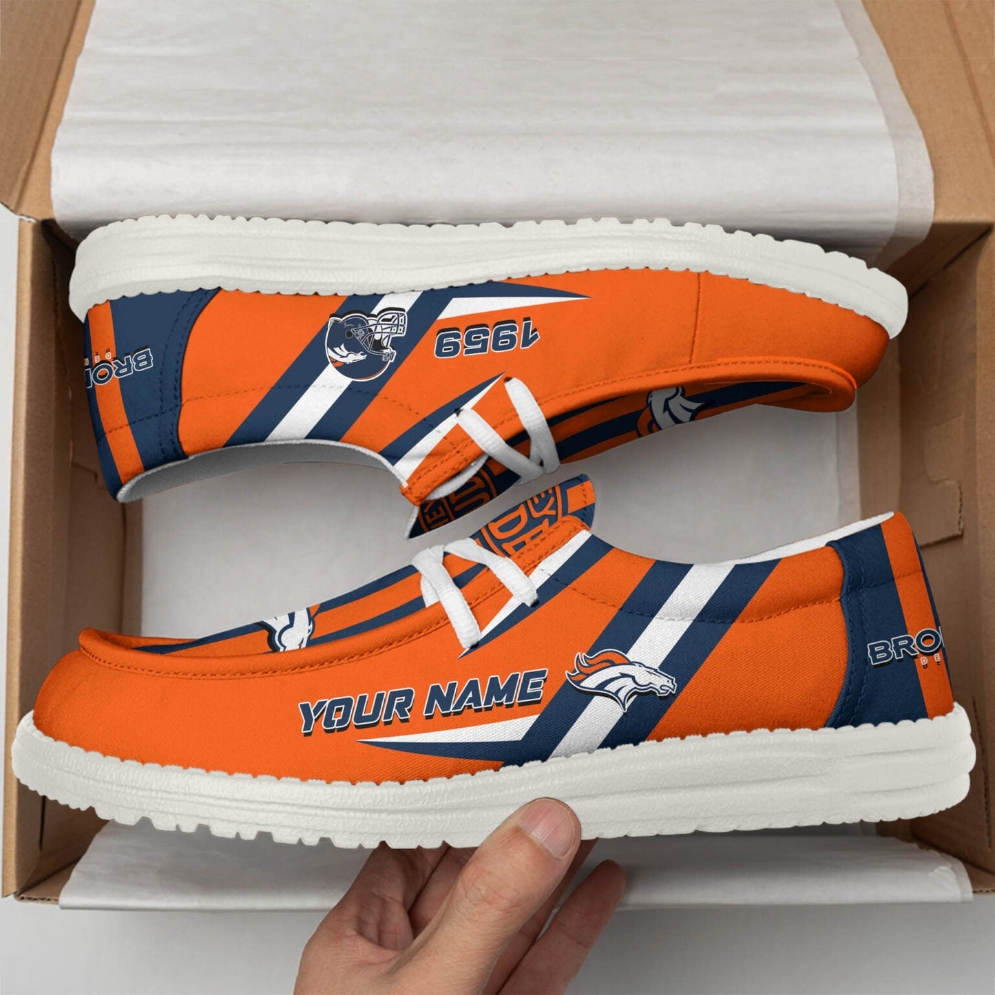 [SPECIAL OFFER] NEW CUSTOMIZED NFL13 DVB DENVER BRONCOS LOAFER SHOES