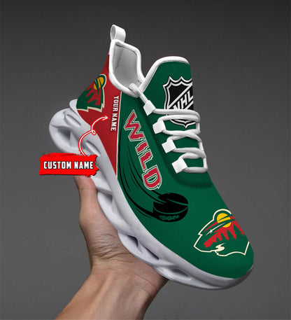 LIMITED EDITION - NEW CUSTOMIZED NHL13 MNW MINNESOTA WILD CLUNKY SNEAKERS