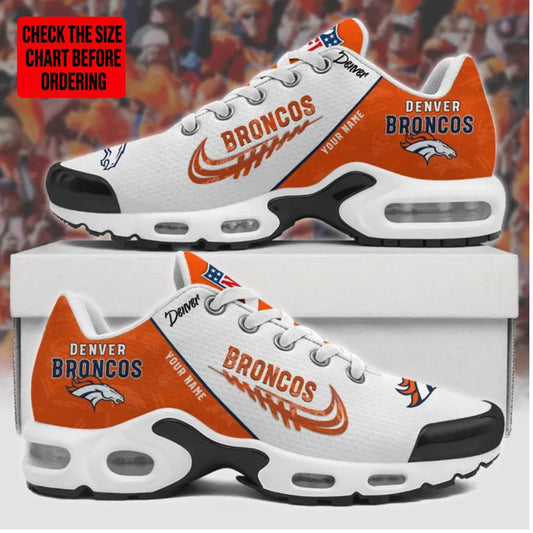 LIMITED EDITION - NEW CUSTOMIZED NFL13 DVB DENVER BRONCOS AIR MAX PLUS SNEAKERS