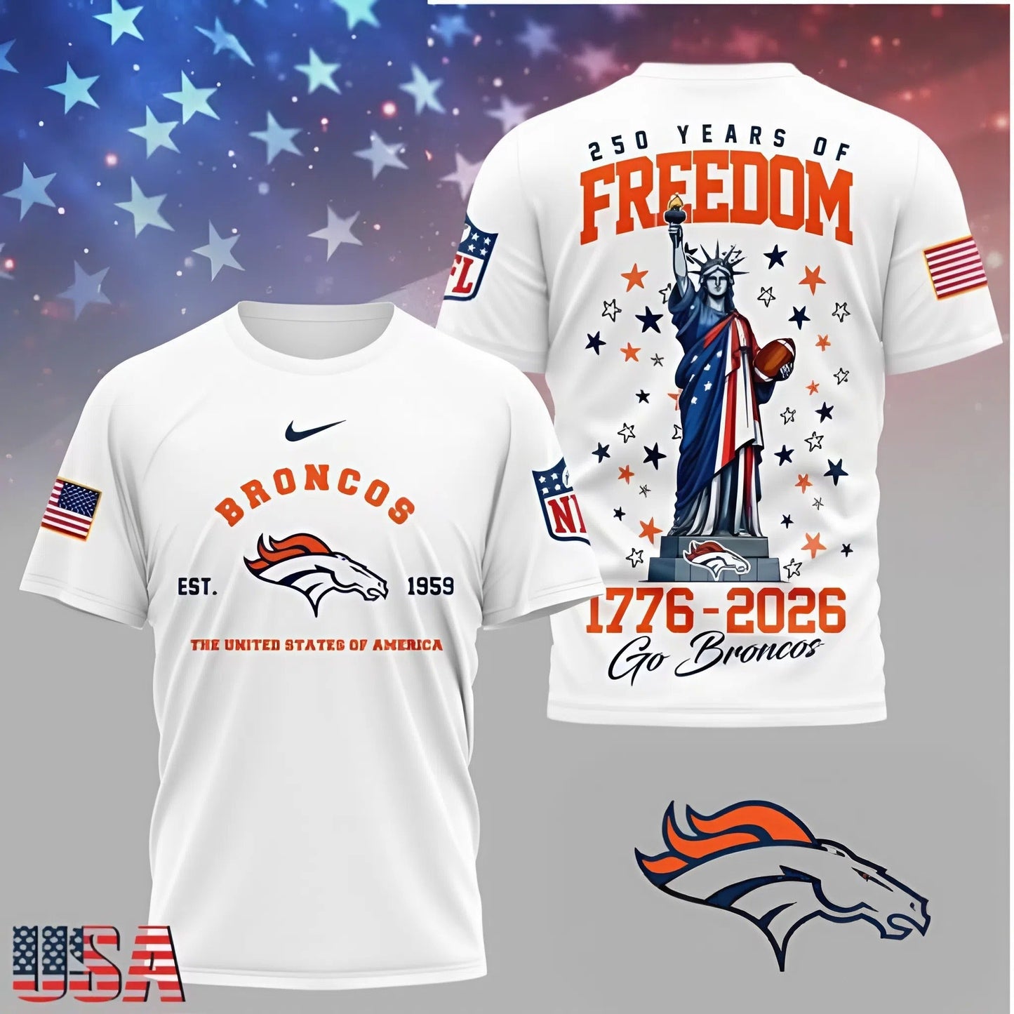 [SPECIAL OFFER] NEW CUSTOMIZED NFL13 DVB DENVER BRONCOS T-SHIRT, HOODIE, ZIP HOODIE