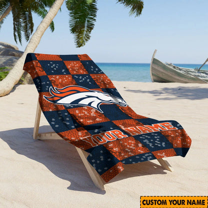 LIMITED EDITION - NEW CUSTOMIZED NFL13 DVB DENVER BRONCOS BEACH TOWEL