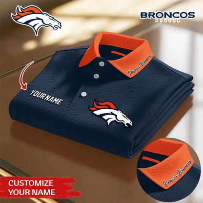 LIMITED EDITION - NEW CUSTOMIZED NFL13 DVB DENVER BRONCOS POLO SHIRT