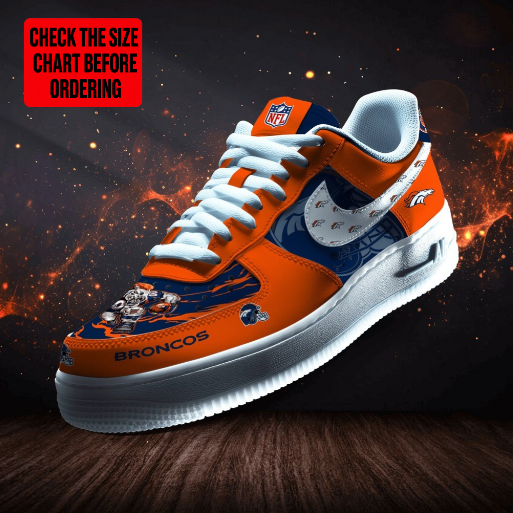 LIMITED EDITION - NEW CUSTOMIZED NFL13 DVB DENVER BRONCOS AF1 SHOES