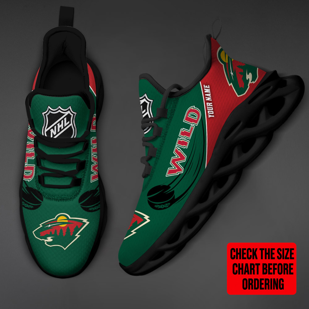 LIMITED EDITION - NEW CUSTOMIZED NHL13 MNW MINNESOTA WILD CLUNKY SNEAKERS