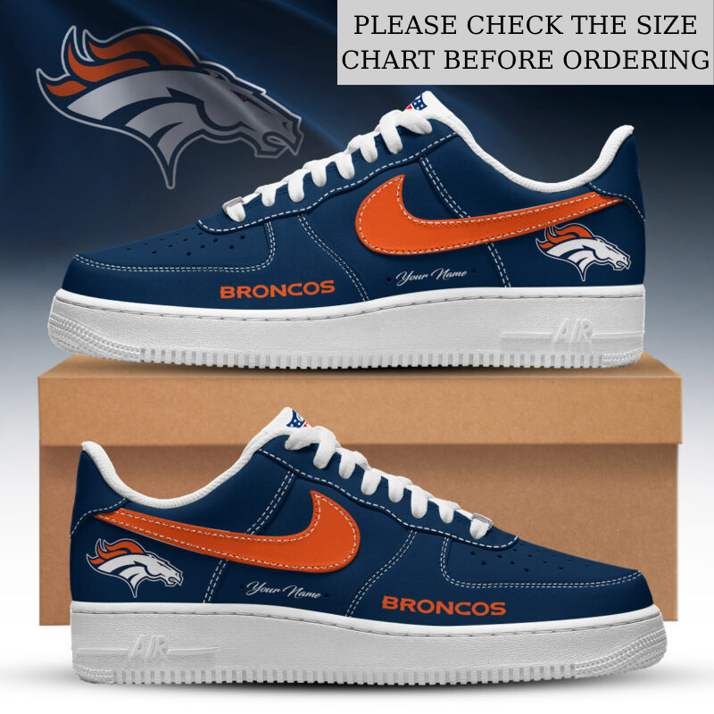 LIMITED EDITION - NEW CUSTOMIZED NFL13 DVB DENVER BRONCOS AF1 SHOES