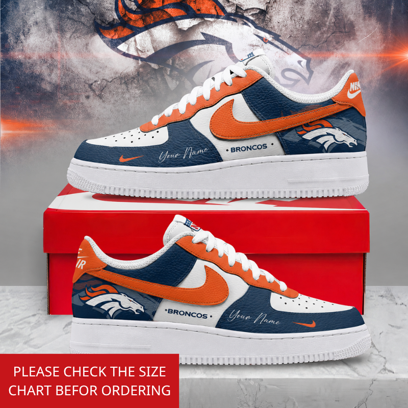 LIMITED EDITION - NEW CUSTOMIZED NFL13 DVB DENVER BRONCOS AF1 SHOES
