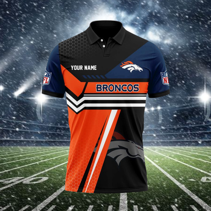 LIMITED EDITION - NEW CUSTOMIZED NFL13 DVB DENVER BRONCOS POLO SHIRT