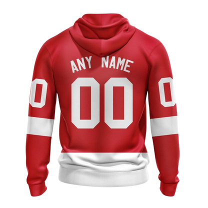 LIMITED EDITION - NEW CUSTOMIZED NHL22 DRW DETROIT RED WINGS COMBO HOODIE & LONGPANTS