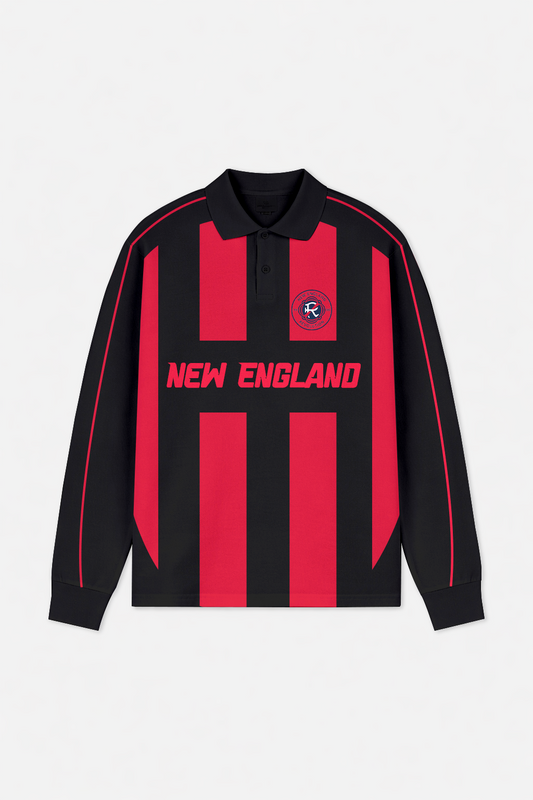 LIMITED EDITION - NEW CUSTOMIZED MLS13 NER NE REVOLUTION LONG SLEEVE POLO