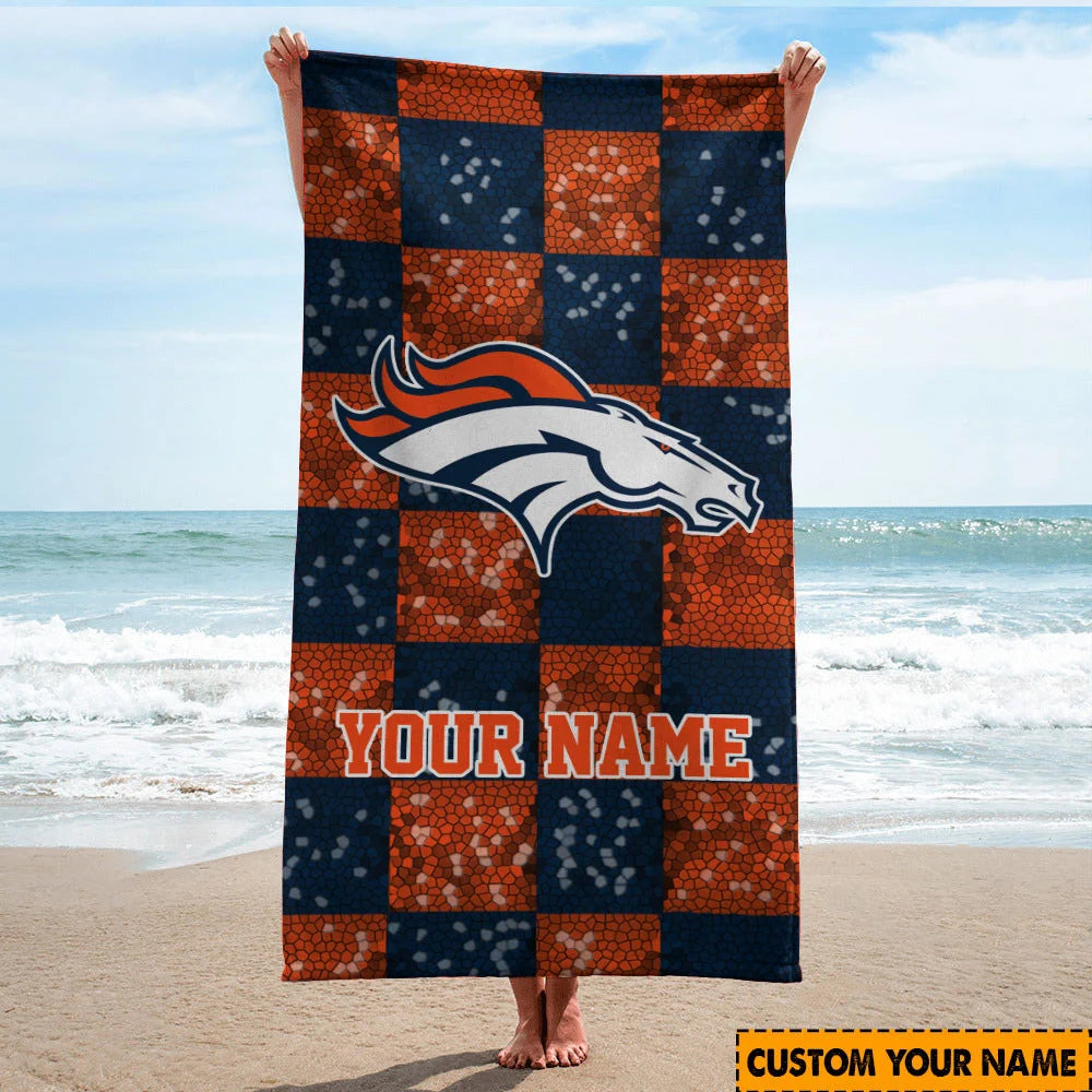 LIMITED EDITION - NEW CUSTOMIZED NFL13 DVB DENVER BRONCOS BEACH TOWEL