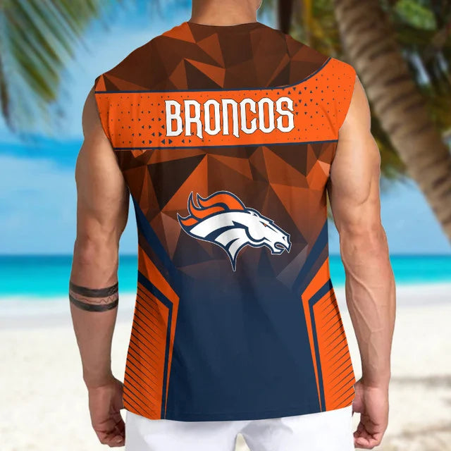 LIMITED EDITION - NEW CUSTOMIZED NFL13 DVB DENVER BRONCOS MEN'S GYM SHIRT