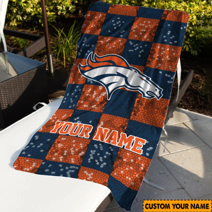 LIMITED EDITION - NEW CUSTOMIZED NFL13 DVB DENVER BRONCOS BEACH TOWEL
