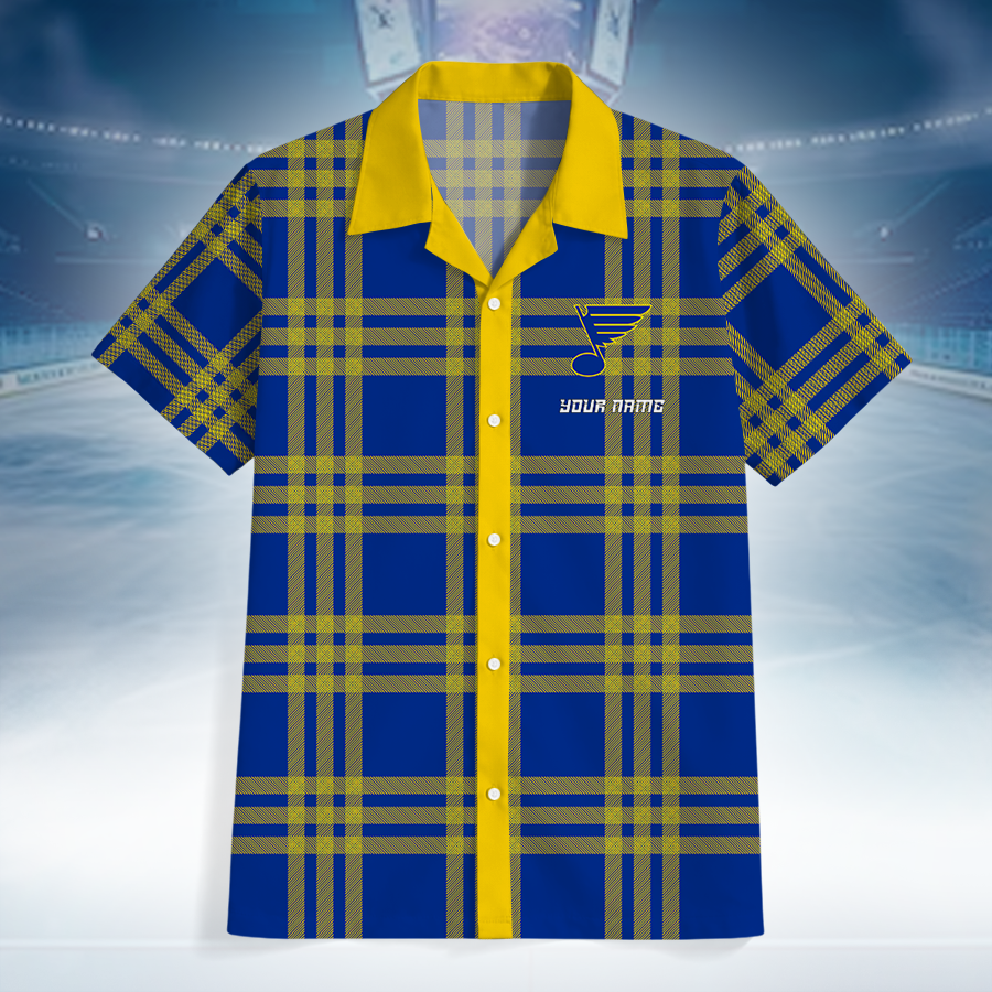 LIMITED EDITION - NEW CUSTOMIZED NHL14 SLB ST. LOUIS BLUES UNISEX HAWAIIAN SHIRT