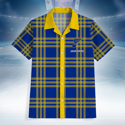 LIMITED EDITION - NEW CUSTOMIZED NHL14 SLB ST. LOUIS BLUES UNISEX HAWAIIAN SHIRT