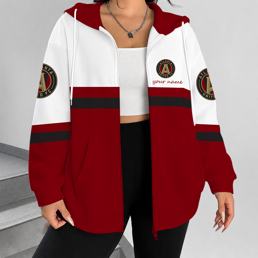 [FAN EXCLUSIVE] NEW CUSTOMIZED MLS14 ALU ATLANTA UNITED FC ZIP HOODIE