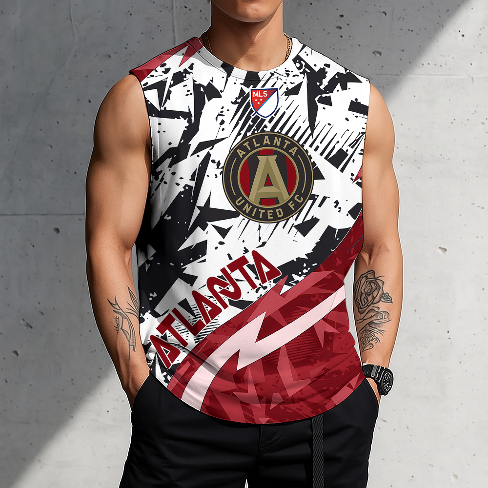 POPULAR NOW - NEW CUSTOMIZED MLS14 ALU ATLANTA UNITED FC TANK TOP & GYM SHIRT