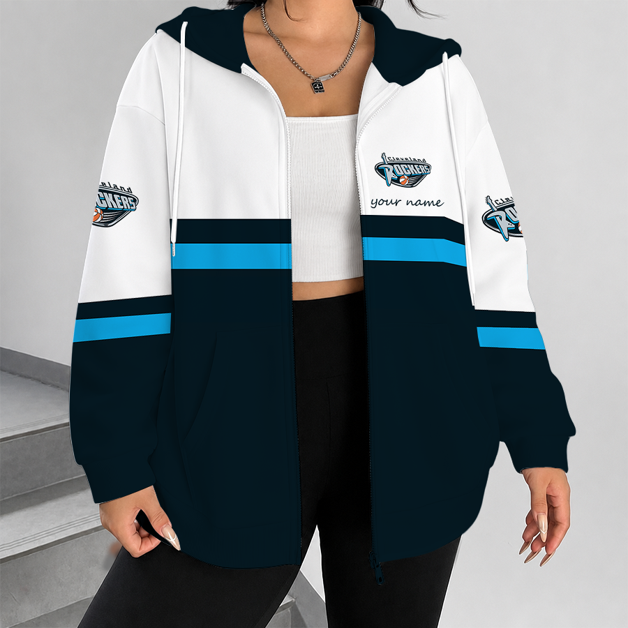 [FAN FAVORITE] NEW CUSTOMIZED WNBA14 CLR CLEVELAND ROCKERS ZIP HOODIE