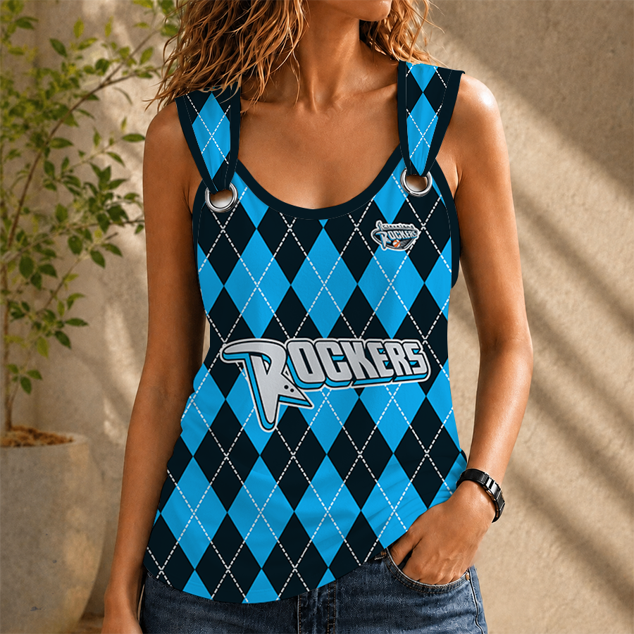 [FAN FAVORITE] NEW CUSTOMIZED WNBA14 CLR CLEVELAND ROCKERS O-RING SHOULDER TANK TOP