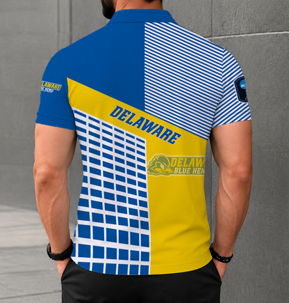 LIMITED EDITION - NEW CUSTOMIZED NCAA CFH14 DFH DELAWARE FIGHTIN' BLUE HENS POLO SHIRT