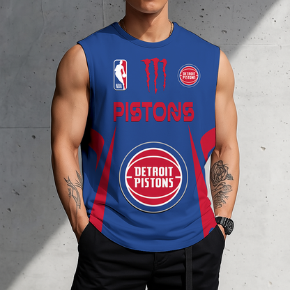 LIMITED EDITION - NEW CUSTOMIZED NBA14 DPI DETROIT PISTONS MEN'S GYM SHIRT