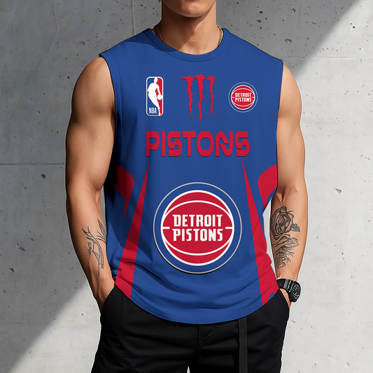 LIMITED EDITION - NEW CUSTOMIZED NBA14 DPI DETROIT PISTONS MEN'S GYM SHIRT
