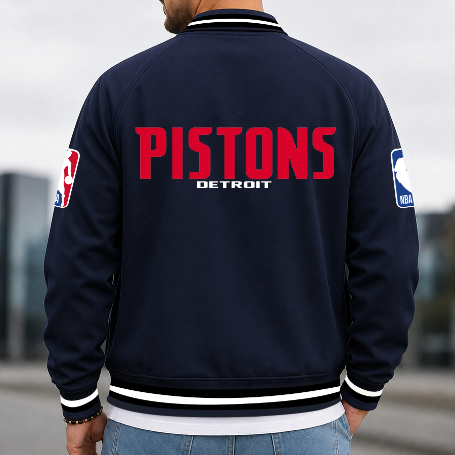 [HOT DEAL] NEW CUSTOMIZED NBA14 DPI DETROIT PISTONS MULTICOLOR MEN'S CASUAL JACKET