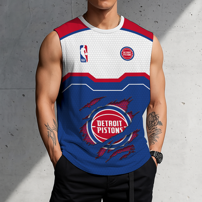 LIMITED EDITION - NEW CUSTOMIZED NBA14 DPI DETROIT PISTONS MEN'S TANK TOP