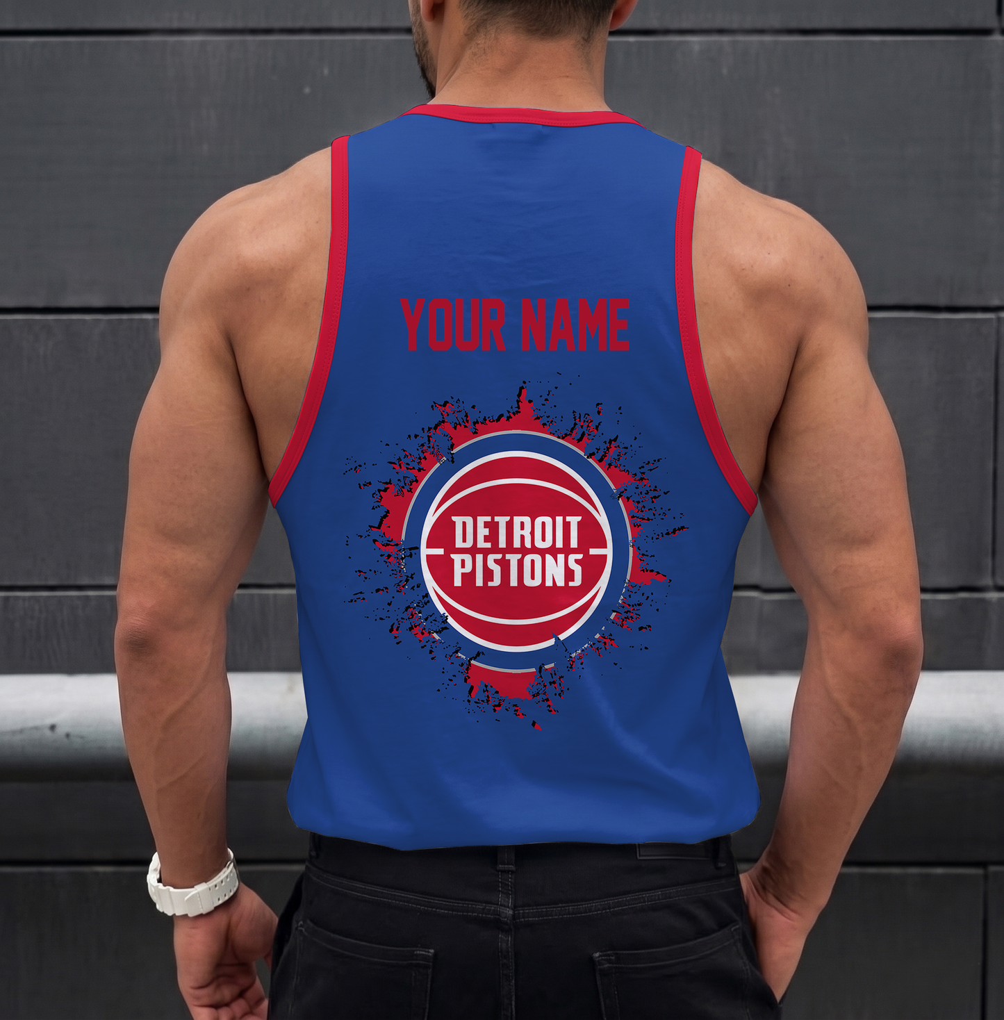 ELITE EDITION - NEW CUSTOMIZED NBA14 DPI DETROIT PISTONS UNISEX TANK TOP