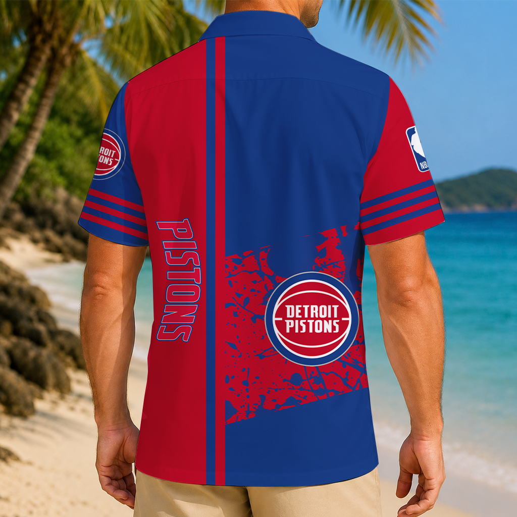 LIMITED EDITION - NEW CUSTOMIZED NBA14 DPI DETROIT PISTONS UNISEX HAWAIIAN SHIRT