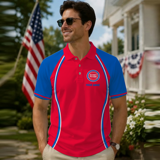 [HOT DEAL] NEW CUSTOMIZED NBA14 DPI DETROIT PISTONS POLO SHIRT