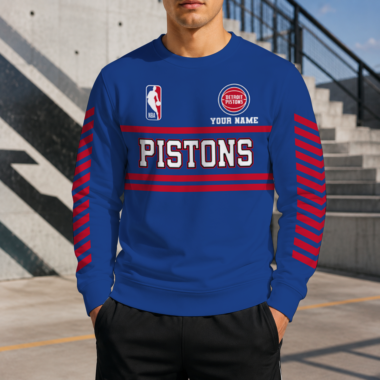 LIMITED EDITION - NEW CUSTOMIZED NBA14 DPI DETROIT PISTONS UNISEX SWEATSHIRT