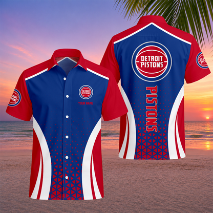 LIMITED EDITION - NEW CUSTOMIZED NBA14 DPI DETROIT PISTONS UNISEX HAWAIIAN SHIRT