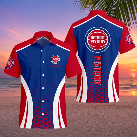 LIMITED EDITION - NEW CUSTOMIZED NBA14 DPI DETROIT PISTONS UNISEX HAWAIIAN SHIRT