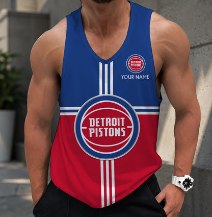 LIMITED EDITION - NEW CUSTOMIZED NBA14 DPI DETROIT PISTONS MEN'S TANK TOP