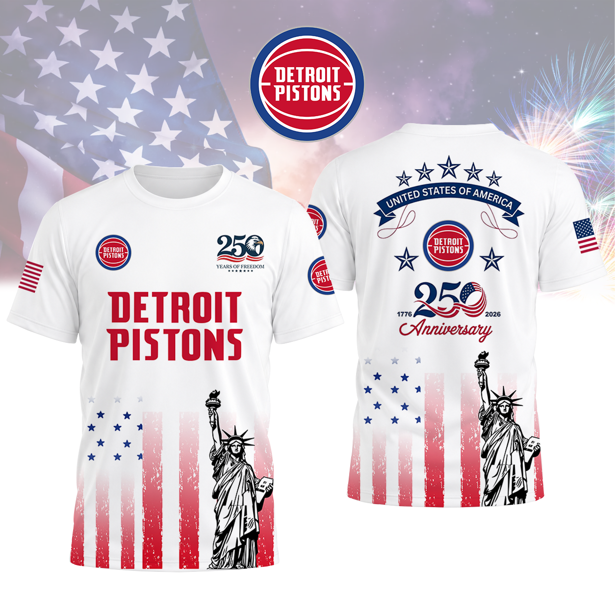 LIMITED EDITION - NEW CUSTOMIZED NBA14 DPI DETROIT PISTONS T-SHIRT, POLO SHIRT, ZIP POLO SHIRT, SWEATSHIRT, HOODIE & ZIP HOODIE