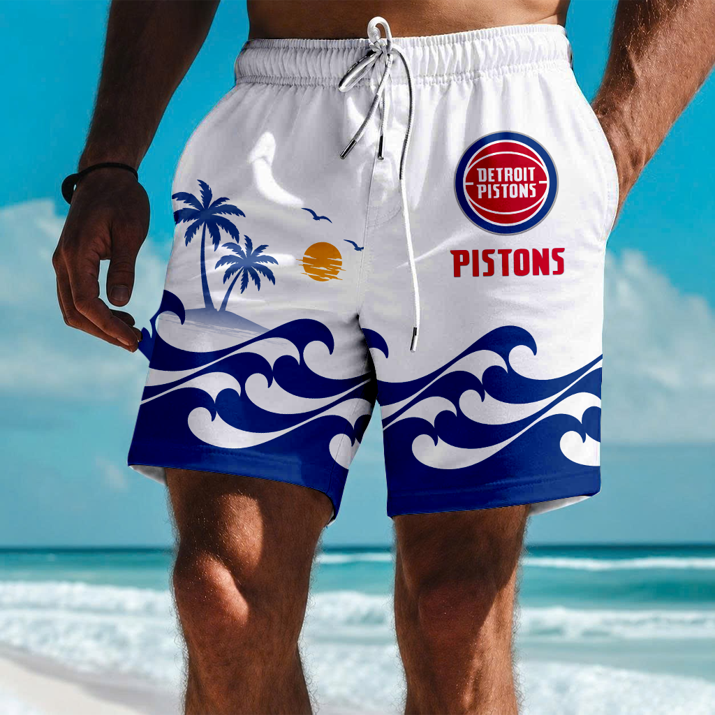 LIMITED EDITION - NEW CUSTOMIZED NBA14 DPI DETROIT PISTONS SHORT PANTS
